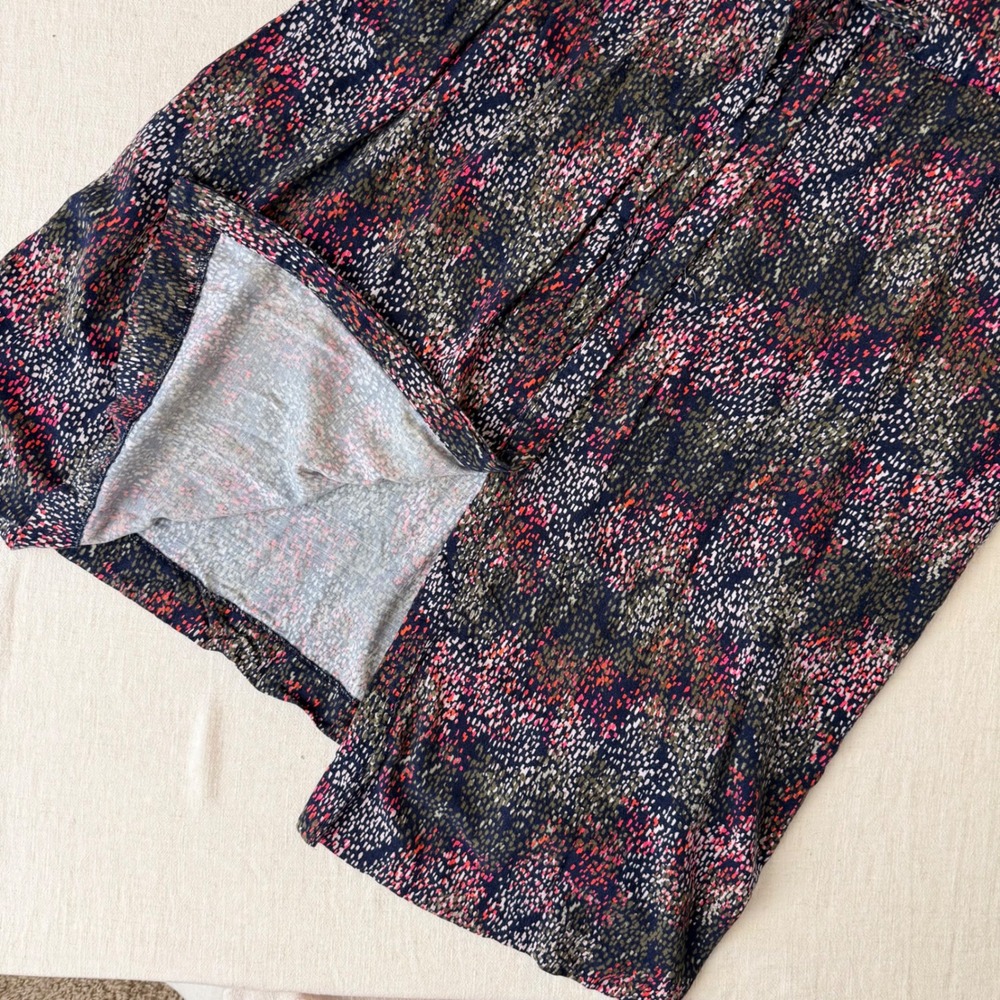 Joules Winslet Shirt Dress Navy Rain Abstract Print Drawstring Waist Size 14 - Picture 6 of 10